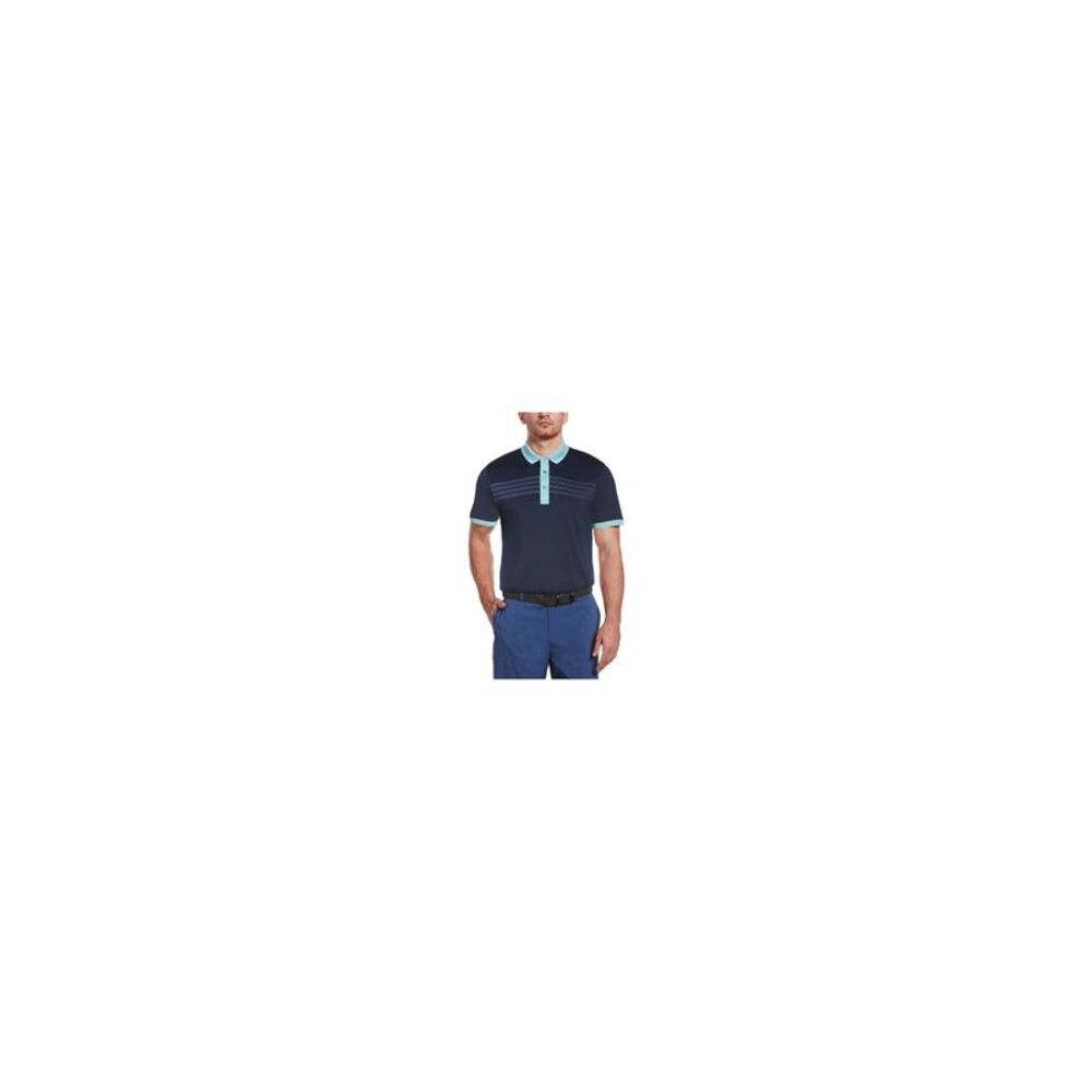 HYBRID APPAREL Mens Blue Short Sleeve Moisture Wicking Polo S